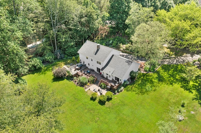 136 Knorr Rd, Monroe, CT 06468 - view of subject property with a heavily wooded area