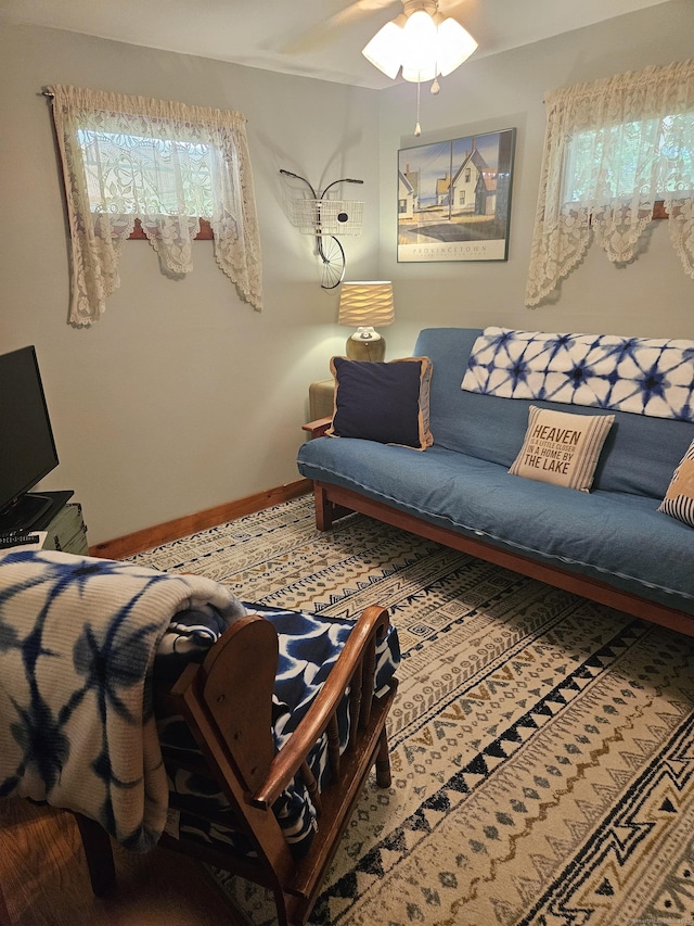 15 Ledge Rd, Lebanon, CT 06249 - living room with healthy amount of natural light and ceiling fan