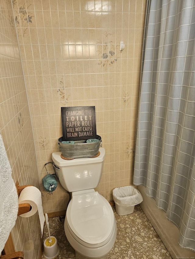 15 Ledge Rd, Lebanon, CT 06249 - bathroom featuring toilet and curtained shower