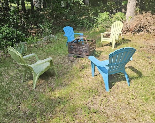 15 Ledge Rd, Lebanon, CT 06249 - view of grassy yard with a fire pit