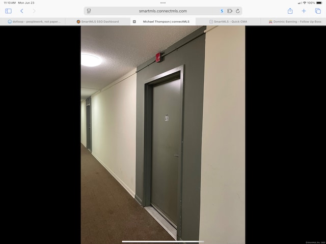 755 Wethersfield Ave Apt A5, Hartford, CT 06114 - hall featuring a textured ceiling