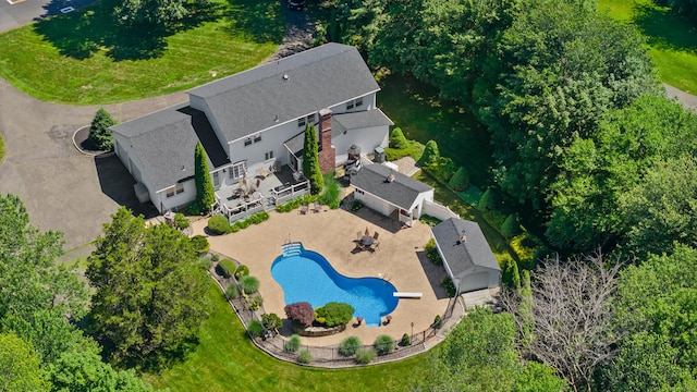40 Hawley Rd, Danbury, CT 06811 - view from above of property featuring a pool area