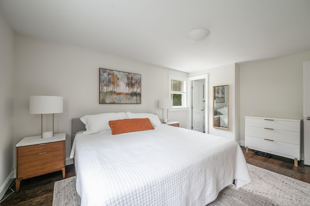 51 Mountain View Dr, Brookfield, CT 06804 - bedroom with dark wood-style floors and baseboards