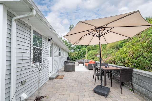 51 Mountain View Dr, Brookfield, CT 06804 - view of patio / terrace featuring an outdoor living space