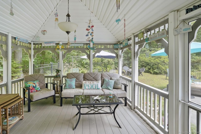 115 Center Rd, Woodstock, CT 06281 - sunroom with an outdoor hangout area and lofted ceiling