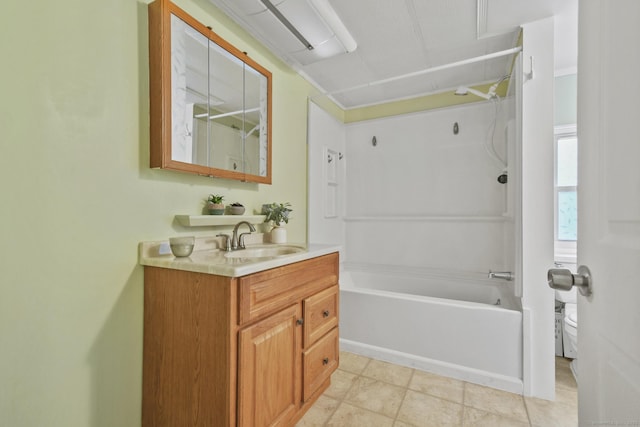 28 Nashua St, Norwich, CT 06360 - full bath featuring vanity, washtub / shower combination, and tile patterned floors