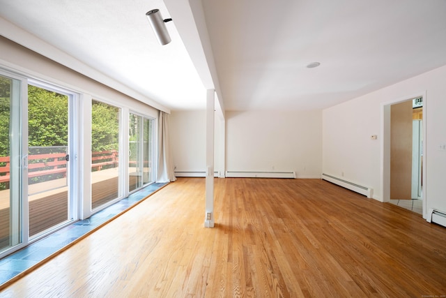 25 Old Middle Rd, Brookfield, CT 06804 - unfurnished living room with a baseboard radiator and light wood-style floors