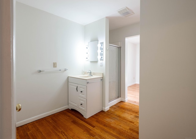 25 Old Middle Rd, Brookfield, CT 06804 - full bath with vanity, a shower stall, and wood finished floors