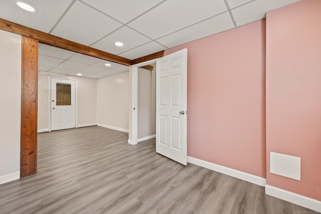 2 Hillyer Dr, Enfield, CT 06082 - finished basement with recessed lighting, wood finished floors, and a paneled ceiling