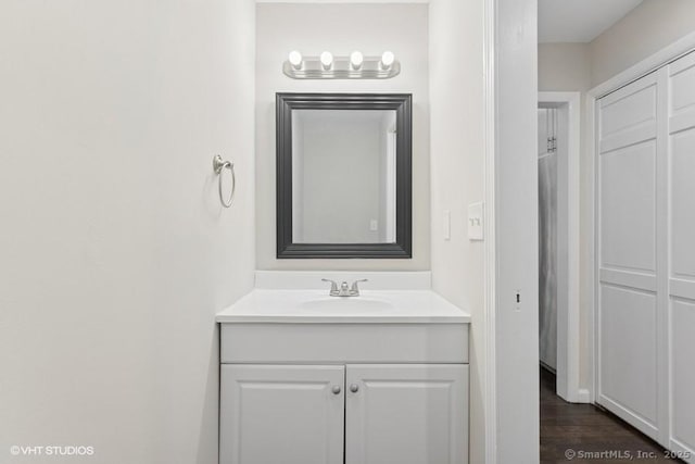 6 Kingsbury Rd, Norwalk, CT 06851 - bathroom featuring vanity and wood finished floors