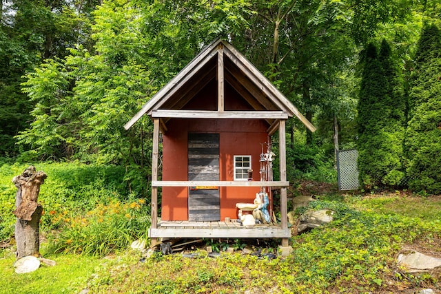 26 Skyview Ter, Bristol, CT 06010 - view of shed featuring a wooded view