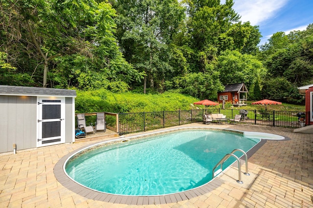26 Skyview Ter, Bristol, CT 06010 - view of swimming pool with a storage unit and a patio