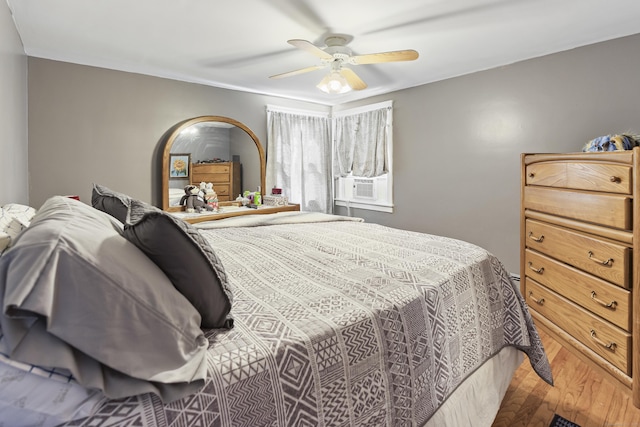 15 Denis Dr, Thompson, CT 06255 - bedroom with wood finished floors, cooling unit, and ceiling fan