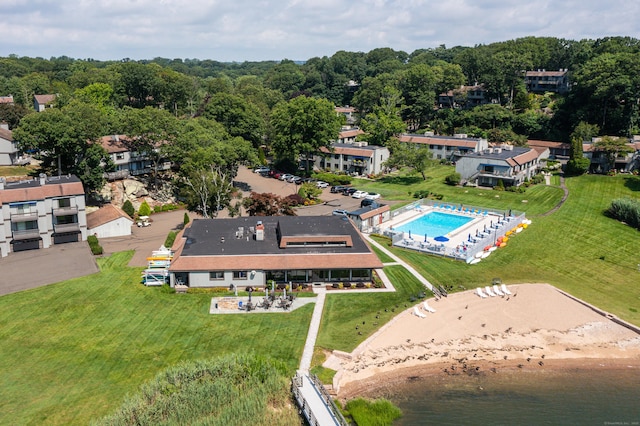 7 Harbour Vlg Unit A, Branford, CT 06405 - bird's eye view of a pool