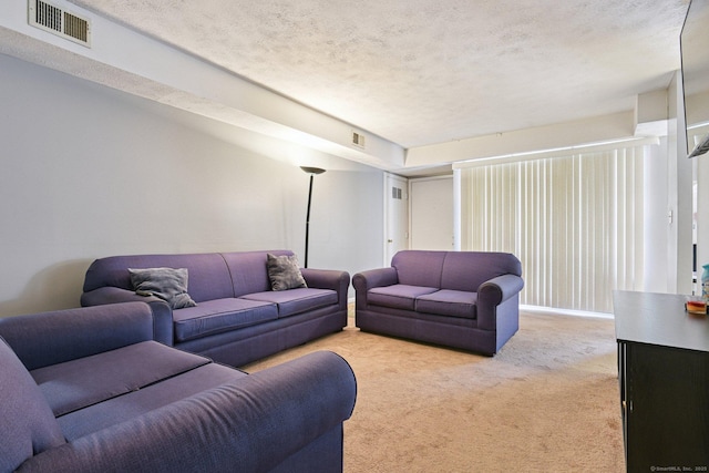 11 Cedar Ct Unit C, East Haven, CT 06513 - carpeted living room featuring a textured ceiling