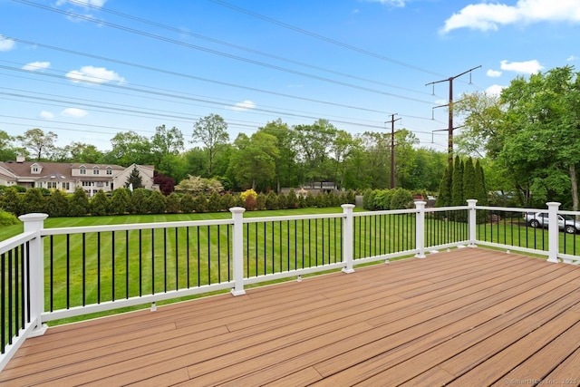 475 Pine Tree Dr, Orange, CT 06477 - deck featuring a lawn