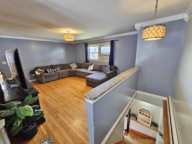 38 Sylvan Ave, Wallingford, CT 06492 - living room with crown molding and wood finished floors