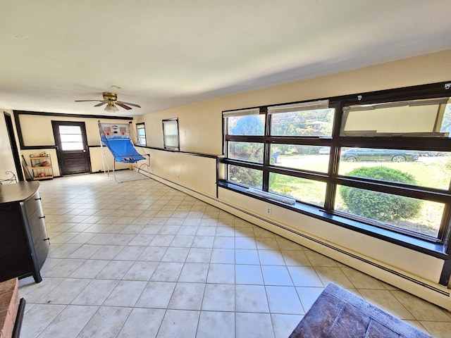 38 Sylvan Ave, Wallingford, CT 06492 - unfurnished room with light tile patterned floors and ceiling fan