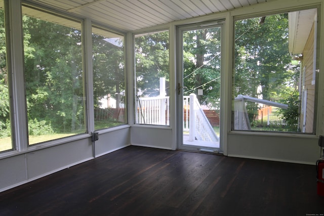 2337 Stanley St, New Britain, CT 06053 - unfurnished sunroom with baseboards and wood finished floors