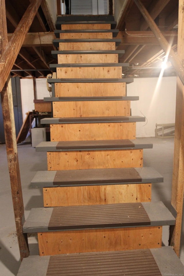 2337 Stanley St, New Britain, CT 06053 - stairs with concrete floors