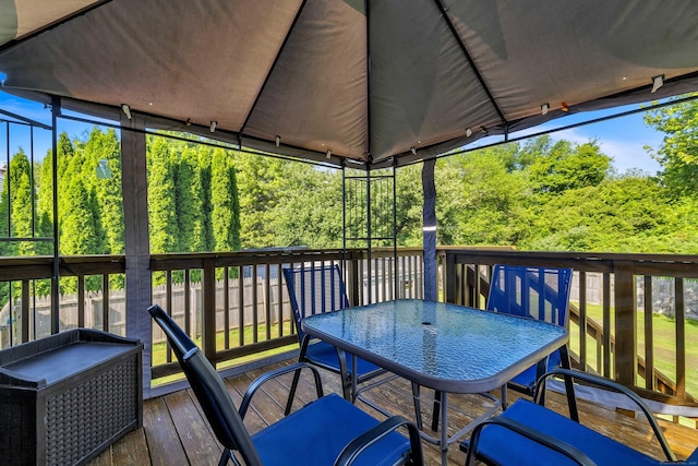 315 Judson Ave, Groton, CT 06355 - wooden deck featuring outdoor dining area