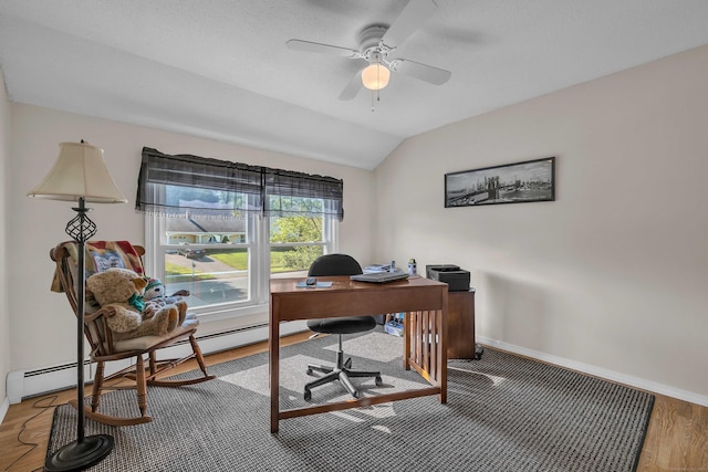 315 Judson Ave, Groton, CT 06355 - office area with ceiling fan and lofted ceiling