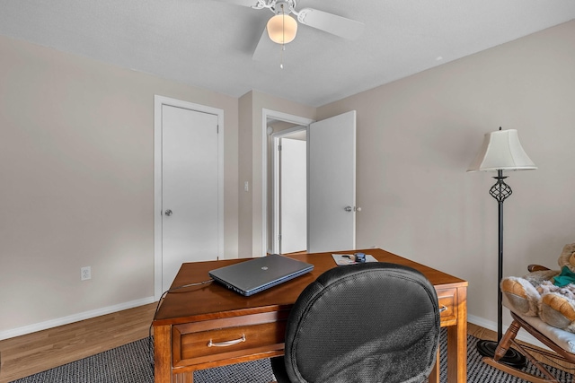 315 Judson Ave, Groton, CT 06355 - office with wood finished floors and a ceiling fan