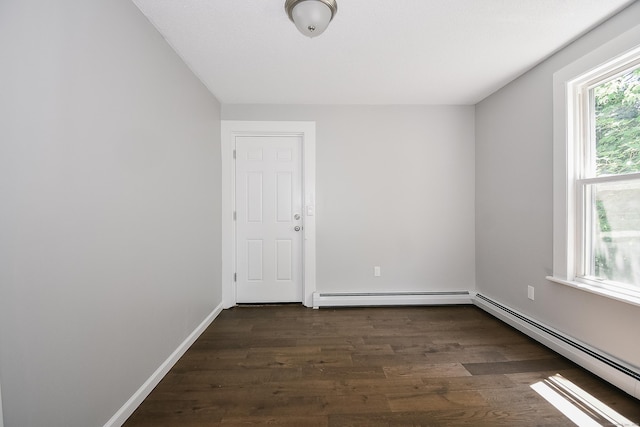 31 Chapman St, New Britain, CT 06051 - unfurnished room featuring a baseboard radiator and dark wood-type flooring