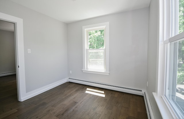31 Chapman St, New Britain, CT 06051 - spare room with dark wood-type flooring and a baseboard radiator