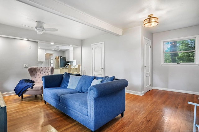 2 Clearview Ave, Norwalk, CT 06851 - living room with wood finished floors and ceiling fan