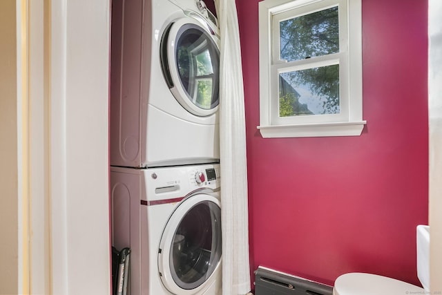 2 Clearview Ave, Norwalk, CT 06851 - washroom with stacked washer / dryer