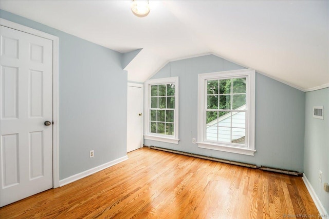 1384 N Benson Rd, Fairfield, CT 06824 - additional living space with wood finished floors and vaulted ceiling