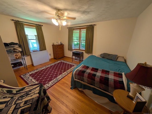 56 Mitchell St, New Britain, CT 06053 - bedroom with multiple windows, light wood-style floors, and ceiling fan