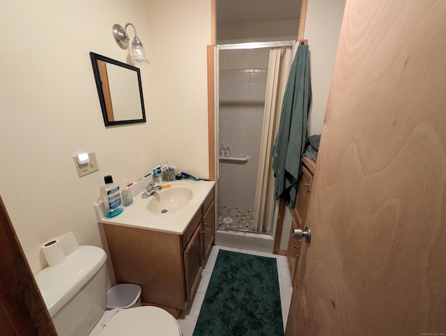 56 Mitchell St, New Britain, CT 06053 - bathroom featuring a stall shower, vanity, and tile patterned flooring