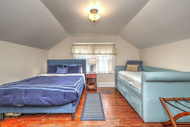150 Westwood Rd, New Haven, CT 06515 - bedroom with wood finished floors and lofted ceiling