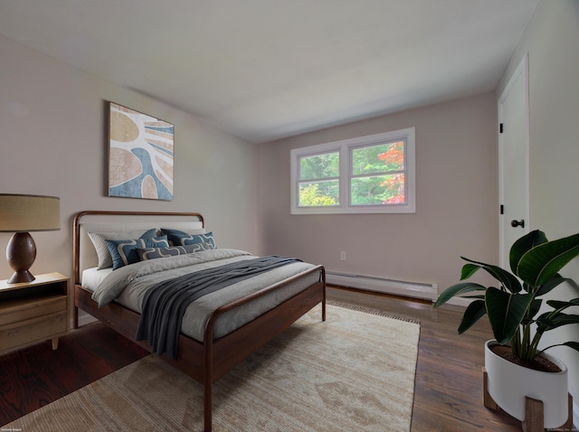 185 Hope Valley Rd, Hebron, CT 06231 - bedroom with baseboard heating and wood finished floors