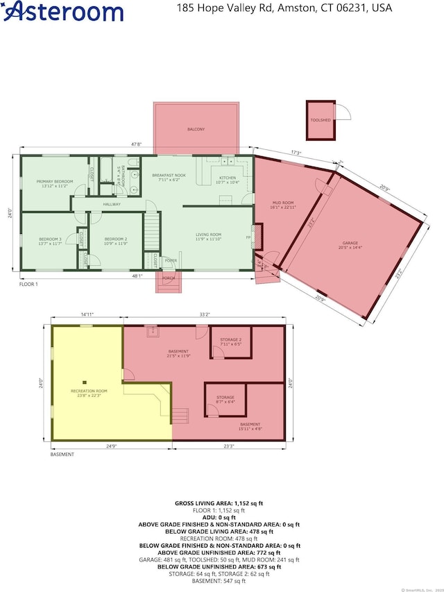 185 Hope Valley Rd, Hebron, CT 06231 - view of room layout