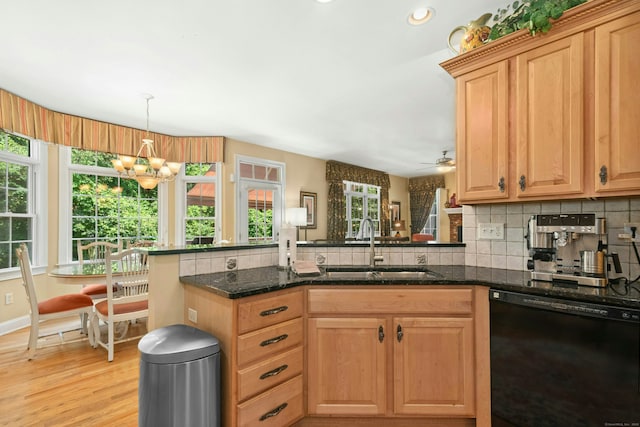 20 Lisbon Ter, Oxford, CT 06478 - kitchen featuring black dishwasher, healthy amount of natural light, backsplash, and recessed lighting