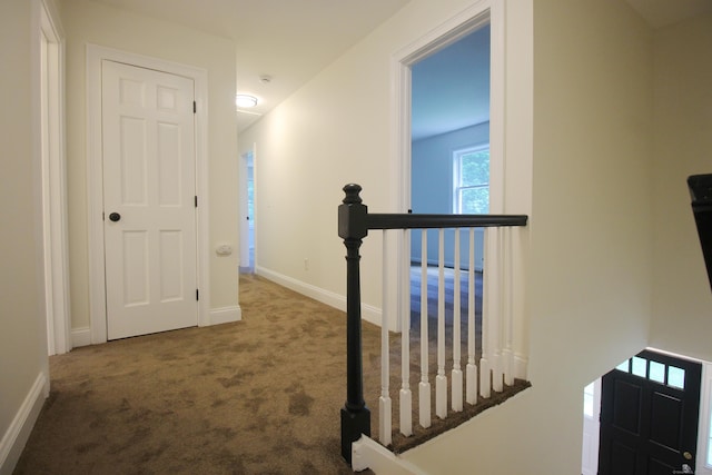 1 Quaker Ridge Rd, Sherman, CT 06784 - hall with carpet and an upstairs landing