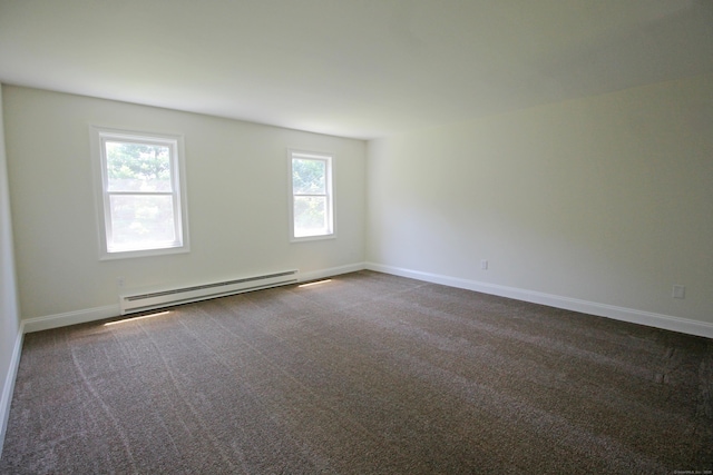1 Quaker Ridge Rd, Sherman, CT 06784 - spare room with baseboard heating and dark carpet