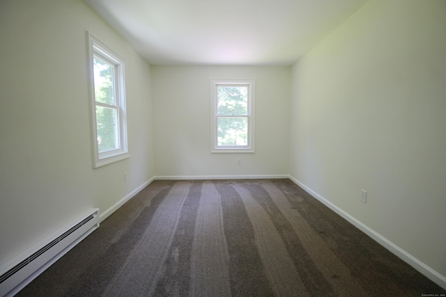 1 Quaker Ridge Rd, Sherman, CT 06784 - unfurnished room with a baseboard radiator and dark colored carpet