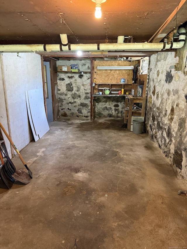 28 Maplerow Ave, Waterbury, CT 06705 - view of unfinished basement