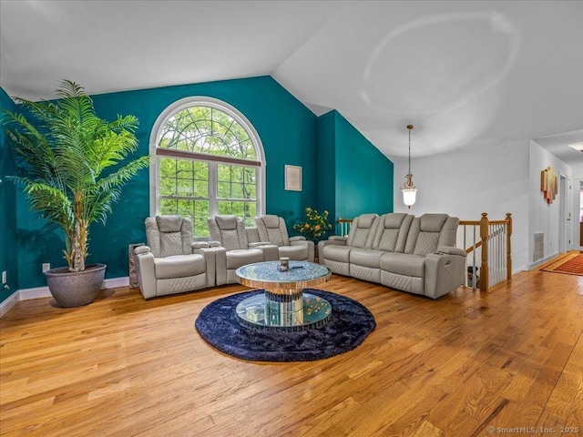 126 Conrad Dr, New Haven, CT 06515 - living area with wood finished floors and lofted ceiling
