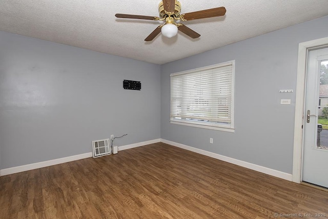 18 Hull Dr, Southington, CT 06479 - spare room with wood finished floors, a ceiling fan, and a textured ceiling