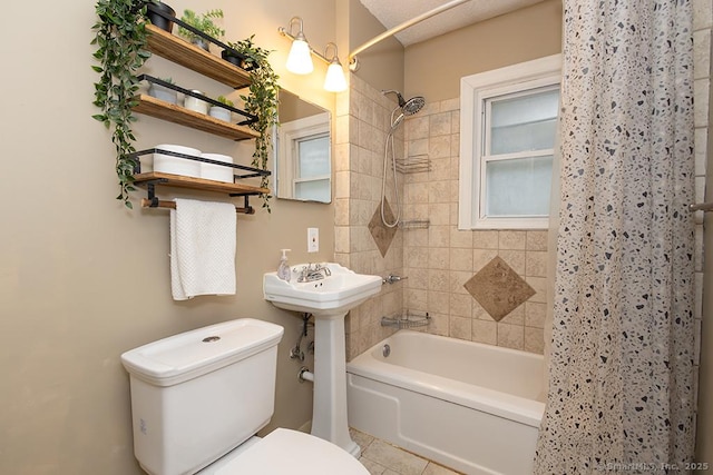 18 Hull Dr, Southington, CT 06479 - full bathroom featuring shower / bathtub combination with curtain and tile patterned floors
