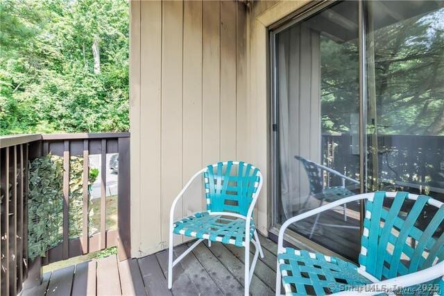 175 Mill Pond Rd Unit 203, Hamden, CT 06514 - view of wooden balcony featuring a deck