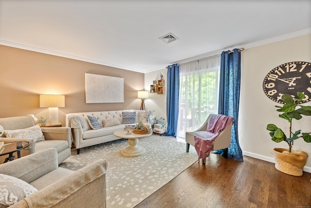 250 Summer St Unit 29, Southington, CT 06479 - living room with crown molding and wood finished floors