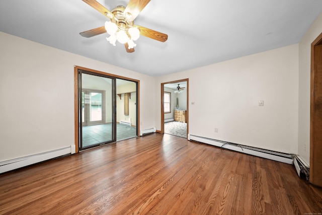 120 Knowles Ave, Southington, CT 06479 - unfurnished bedroom featuring a baseboard radiator and wood finished floors