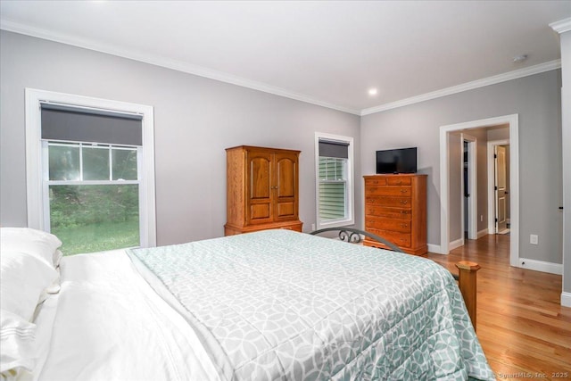 11 Tall Oaks Dr Unit 11, New Milford, CT 06776 - bedroom featuring light wood finished floors, ornamental molding, and recessed lighting