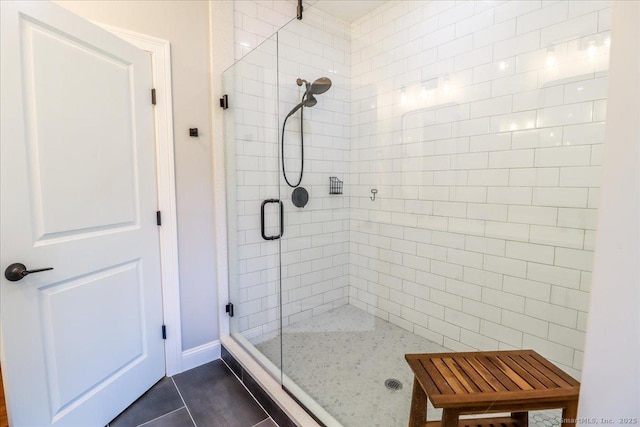 11 Tall Oaks Dr Unit 11, New Milford, CT 06776 - bathroom with a shower stall and tile patterned flooring